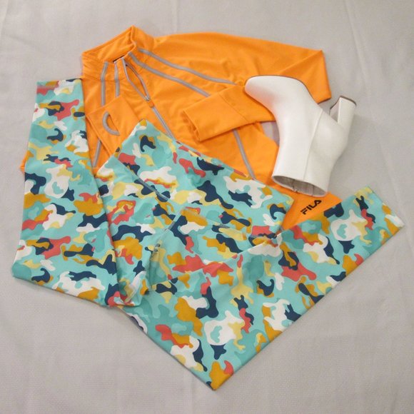 💗 CHAMPION AUTHENTIC ABSTRACT CAMO MULTI-COLOR LEGGINGS – L - Picture 12 of 13